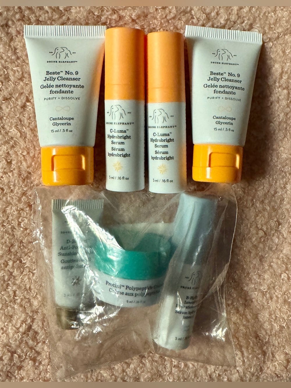 Drunk Elephant Skincare Minis Bundle - Brand New 7 Piece Bundle